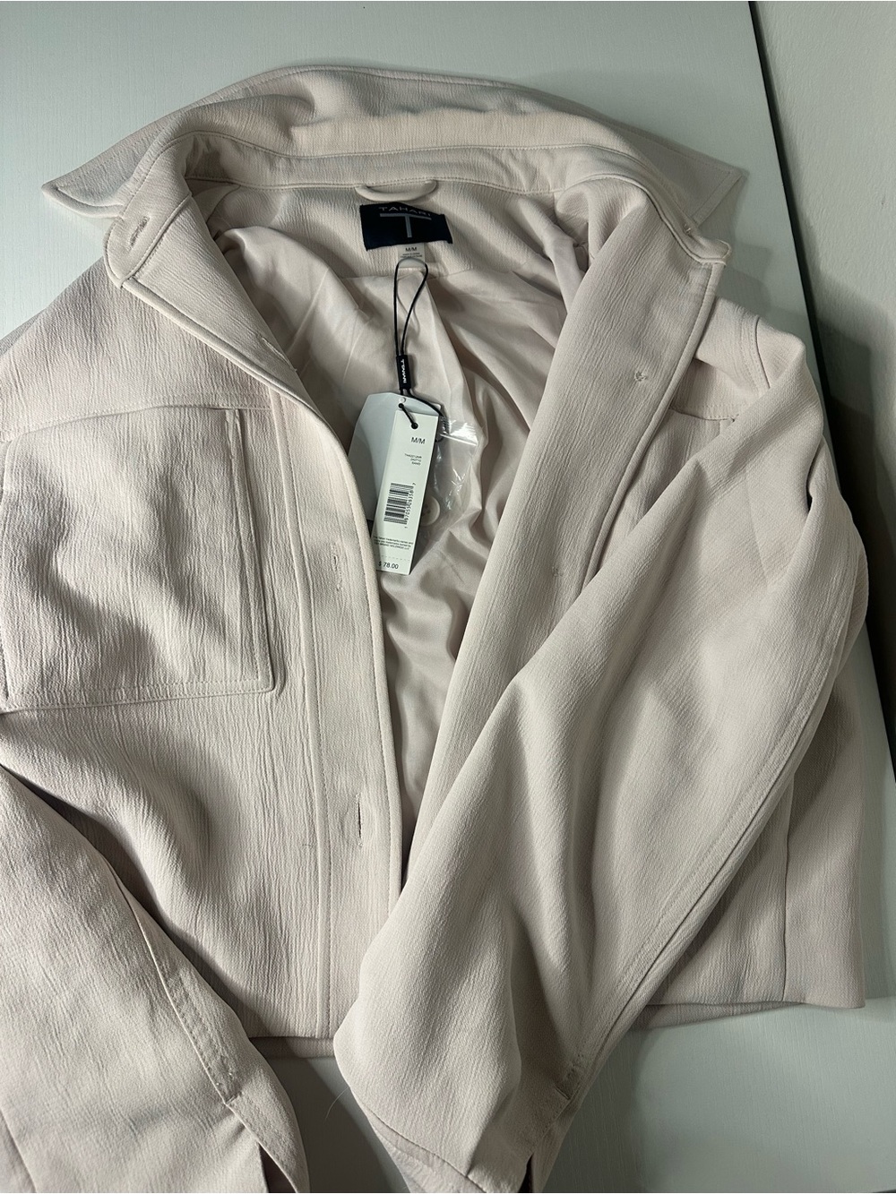 Tahari Soft Light Beige Blazer Jacket